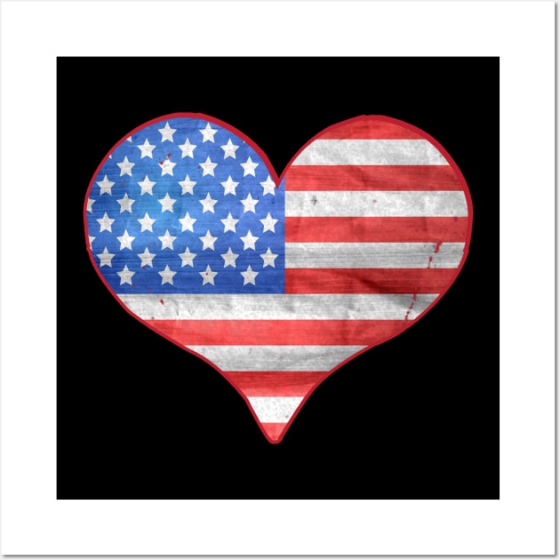 American Flag Heart Wall Art by Flippin' Sweet Gear